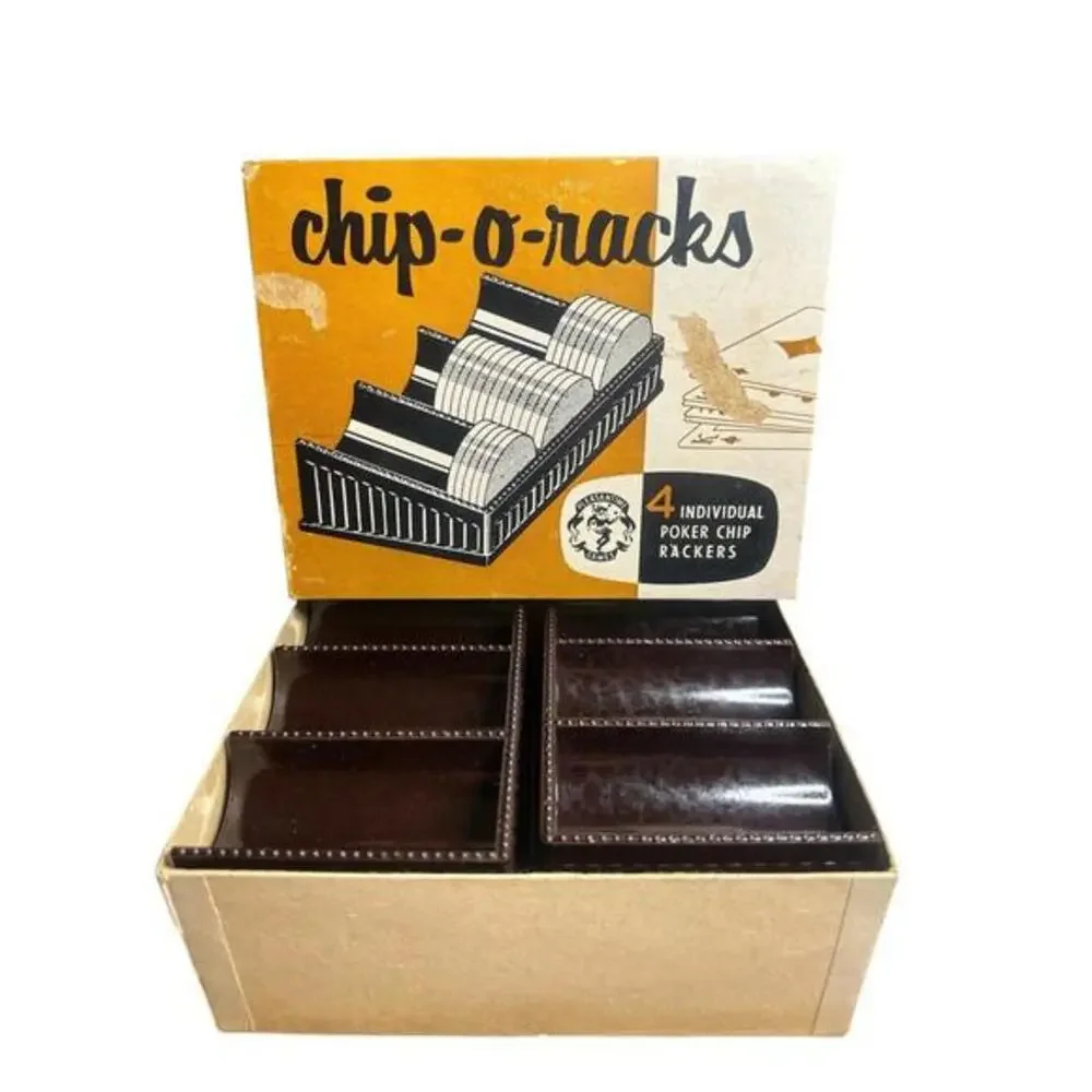 This set of four Chip-O-Racks from Pleasantime Games is perfect for any poker en